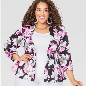 Floral Plus Size Blazer